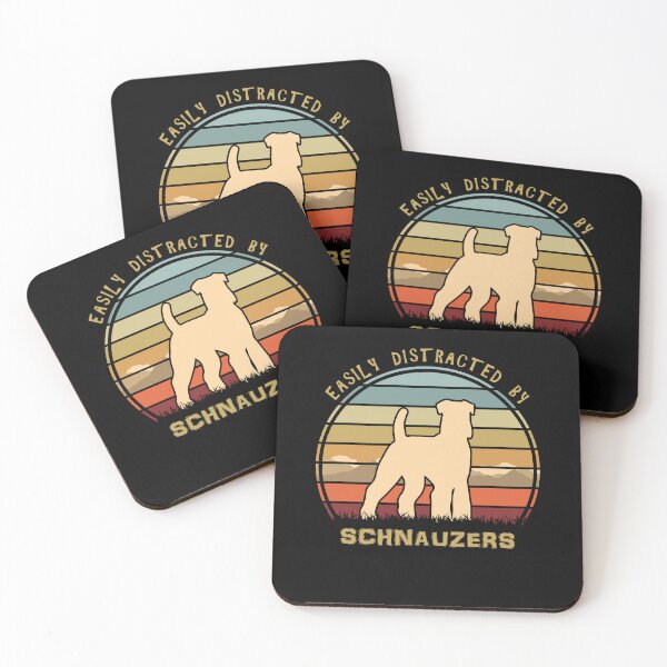 Item preview, Easily Distracted By Schnauzers Dog Lover Retro designed and sold by marke770.