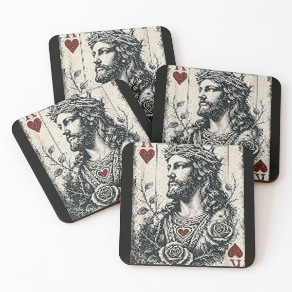 Item preview, King of Hearts Jesus Christ Vintage Playing Card Christian Art designed and sold by haitrieuic96.