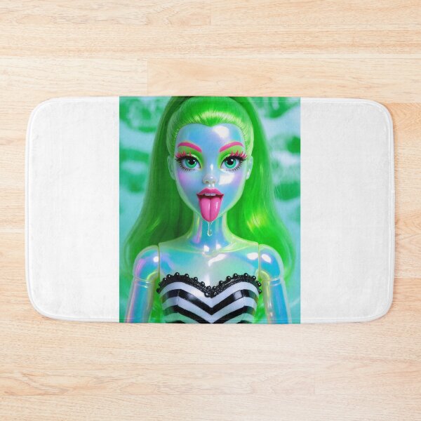 Item preview, Holographic Alien Monster Doll Pop Art designed and sold by y2kponyclub.
