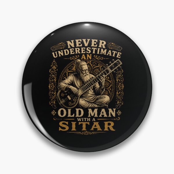 Item preview, Never Underestimate An Old Man With A Sitar designed and sold by AMICO77.