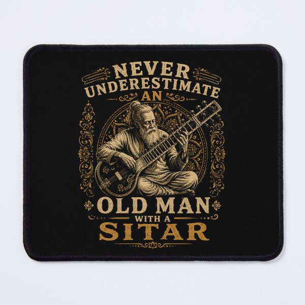 Item preview, Never Underestimate An Old Man With A Sitar designed and sold by AMICO77.