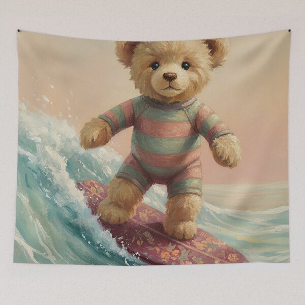 Item preview, Surfing adventure with teddy bears designed and sold by paulrommer.