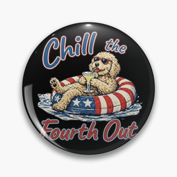 Item preview, Chill the Fourth Out Patriotic Goldendoodle Dog 4th of July designed and sold by haitrieuic96.