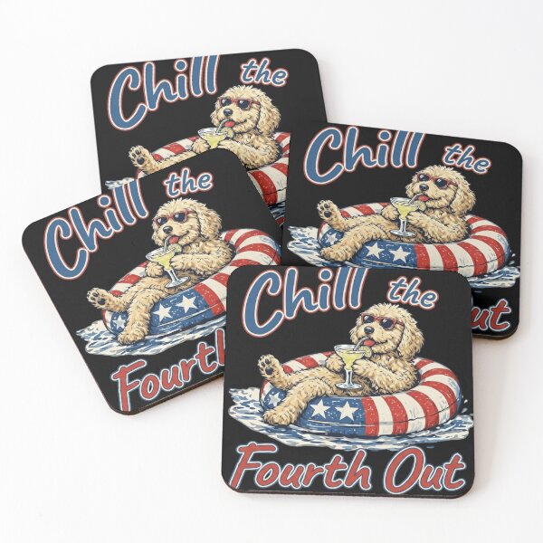 Item preview, Chill the Fourth Out Patriotic Goldendoodle Dog 4th of July designed and sold by haitrieuic96.