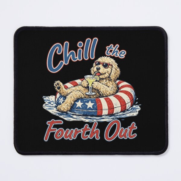 Item preview, Chill the Fourth Out Patriotic Goldendoodle Dog 4th of July designed and sold by haitrieuic96.