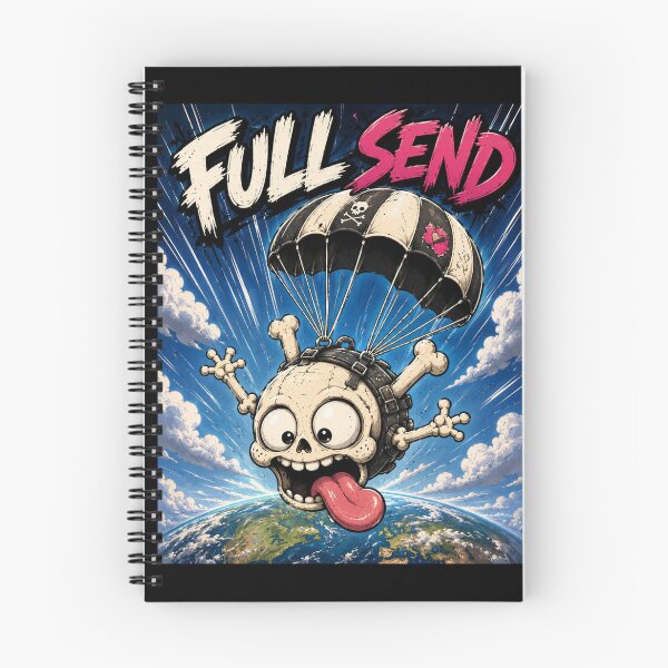 Item preview, Crazy Skydiver Skull Falling To Earth designed and sold by LOLKart.