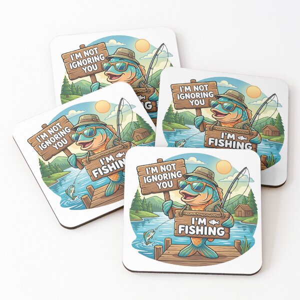 Item preview,  Funny Fishing Design – I'm Not Ignoring You, I'm Fishing designed and sold by nouri el wardi.