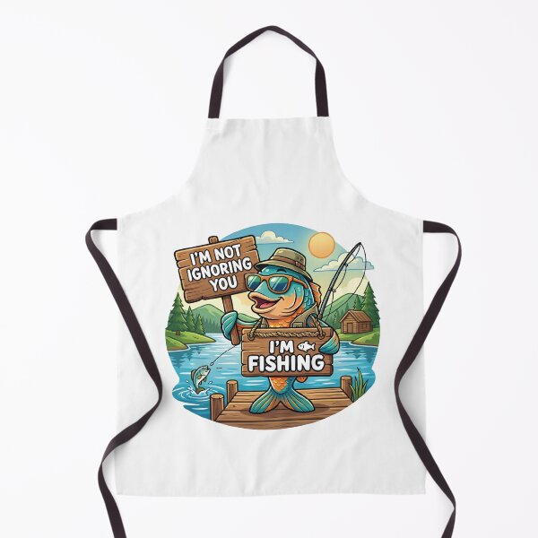 Item preview, Funny Fishing Design – I'm Not Ignoring You, I'm Fishing designed and sold by nouri el wardi.