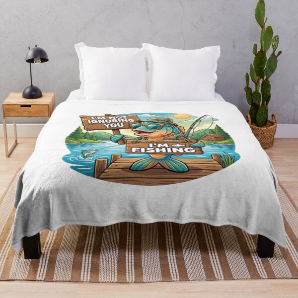 Item preview,  Funny Fishing Design – I'm Not Ignoring You, I'm Fishing designed and sold by nouri el wardi.