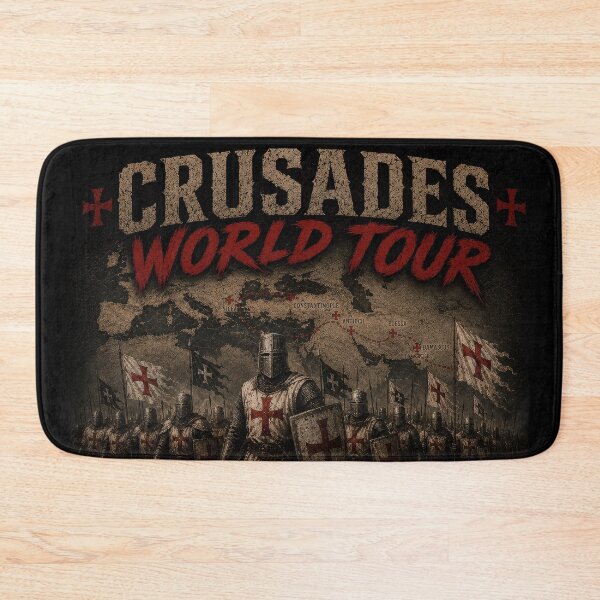 Item preview, Crusades World Tour Medieval Knight Parody designed and sold by Retr0Tshirts.