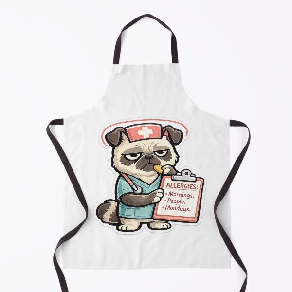 Item preview, Grumpy Nurse Pug Funny Medical Healthcare Worker Gift designed and sold by Gentlestate.