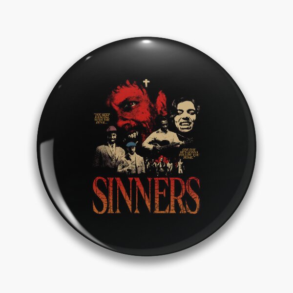 Item preview, Sinners Vintage Horror Movie Fan Distressed Gothic Art designed and sold by jinajinawoodood.