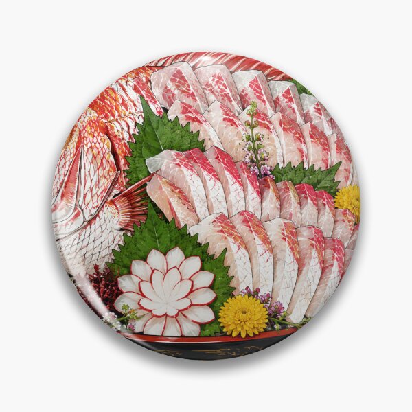 Item preview, Tai Ikizukuri Red Snapper Sticker | Shinsen Japanese Sashimi Art designed and sold by SeiMeets.