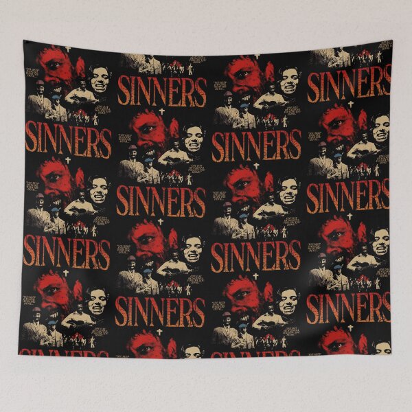 Item preview, Sinners Vintage Horror Movie Fan Distressed Gothic Art designed and sold by jinajinawoodood.