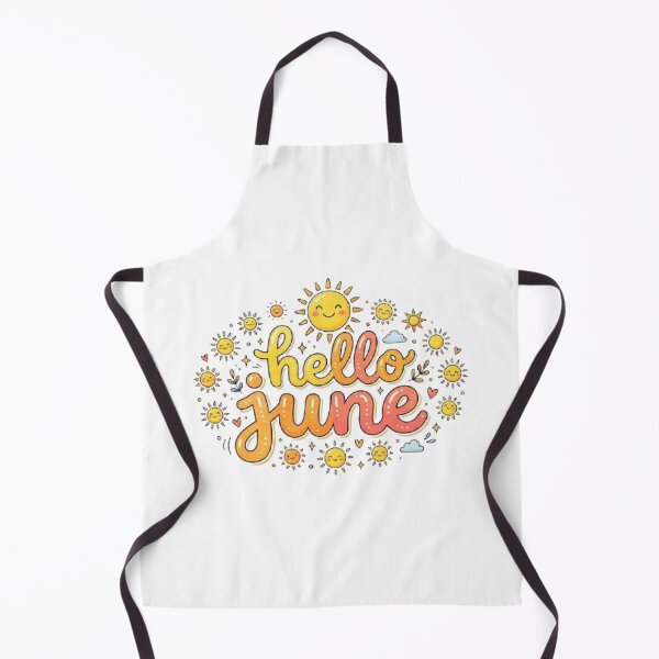 Item preview, Hello June Summer Sticker Yellow Pink Orange Sunset Cute Pretty Aesthetic Vibe Sunshine Clouds Doodle Artistic Abstract designed and sold by SamiraArts.