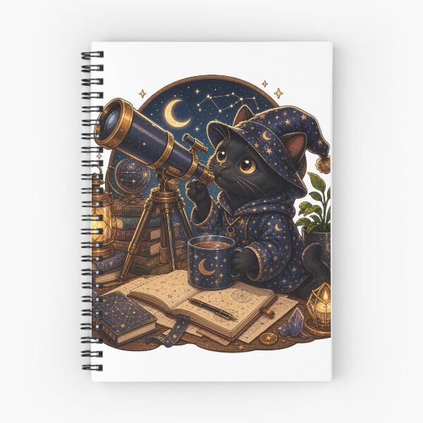 Item preview, Black Cat Astronomer designed and sold by EveryMeme.