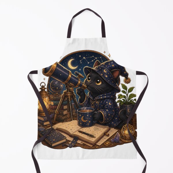 Item preview, Black Cat Astronomer designed and sold by EveryMeme.