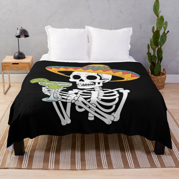 Item preview, Festive Skeleton Drinking Margarita Funny Mexican Fiesta Design designed and sold by NatArtSA.