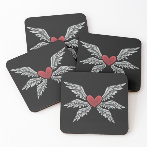 Item preview, Angelic heart and feathered wings  designed and sold by AngelPainter.