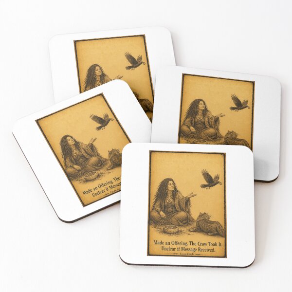 Item preview, Crone Cards — Made an Offering. The Crow Took It. Unclear if Message Received. designed and sold by Kay Mhor Studio.