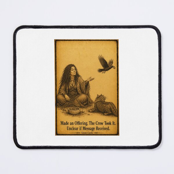 Item preview, Crone Cards — Made an Offering. The Crow Took It. Unclear if Message Received. designed and sold by Kay Mhor Studio.