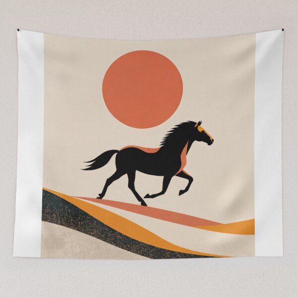 Item preview, Wall Art - Postcard - Running Free – Abstract Horse Sun designed and sold by ForeverPrintsOK.