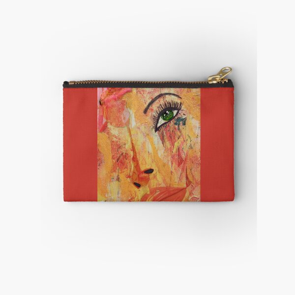 Item preview, Green Eyed Woman in Warm Abstract Portrait designed and sold by LorieFossaArt.