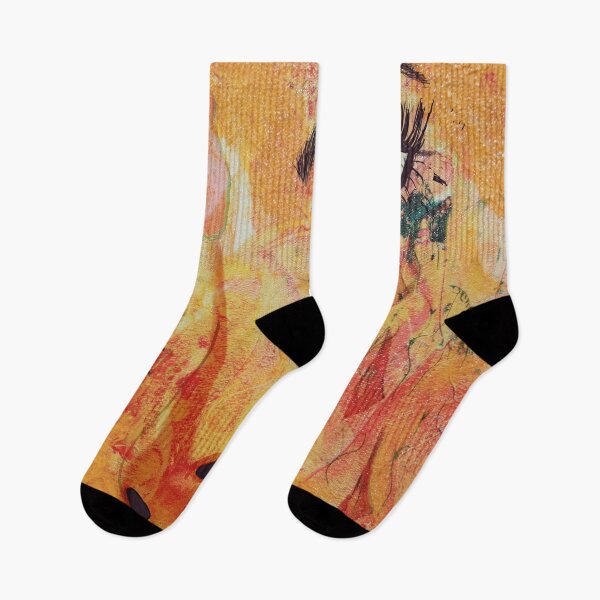 Item preview, Green Eyed Woman in Warm Abstract Portrait designed and sold by LorieFossaArt.