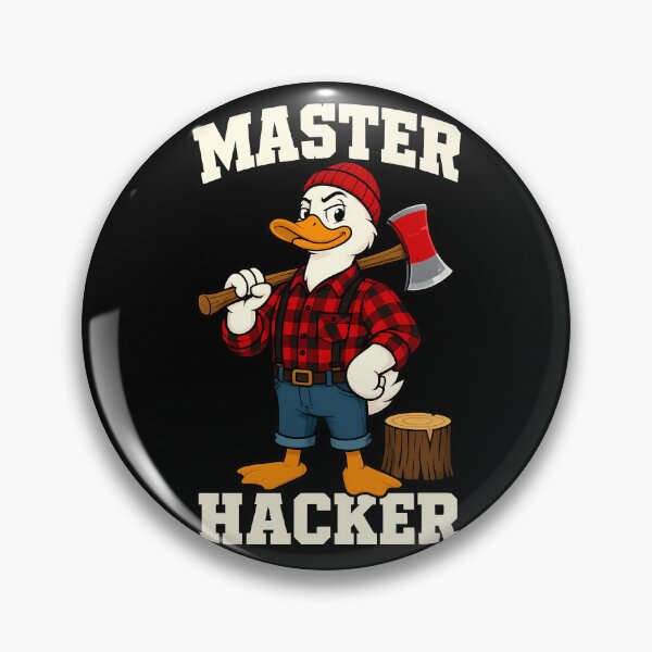 Item preview, Master Hacker Funny Lumberjack Duck Design designed and sold by TeeTimeTreasure.