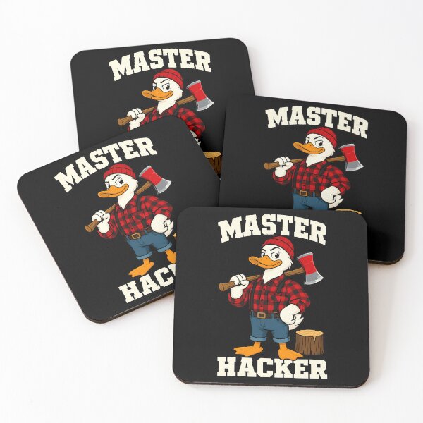 Item preview, Master Hacker Funny Lumberjack Duck Design designed and sold by TeeTimeTreasure.