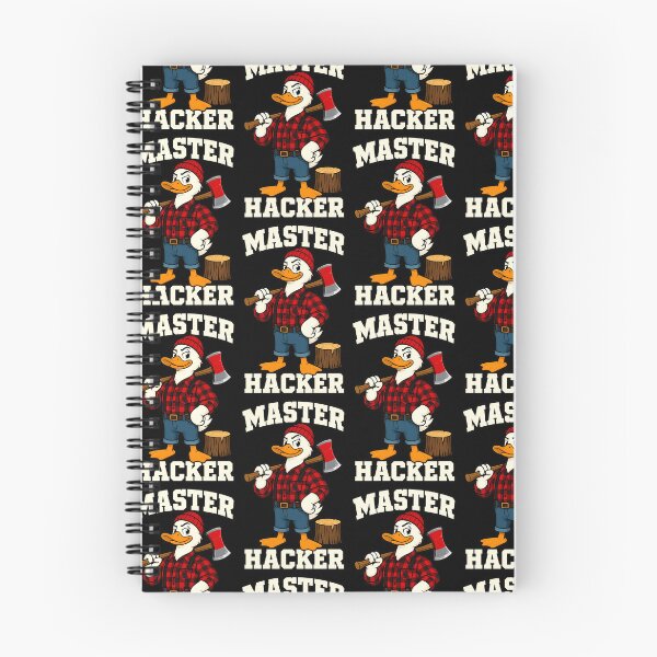 Item preview, Master Hacker Funny Lumberjack Duck Design designed and sold by TeeTimeTreasure.