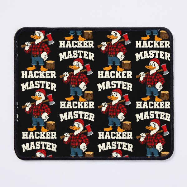 Item preview, Master Hacker Funny Lumberjack Duck Design designed and sold by TeeTimeTreasure.