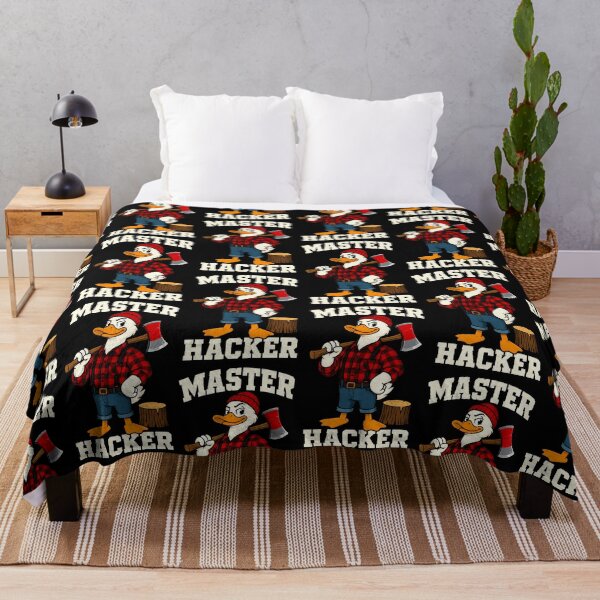 Item preview, Master Hacker Funny Lumberjack Duck Design designed and sold by TeeTimeTreasure.