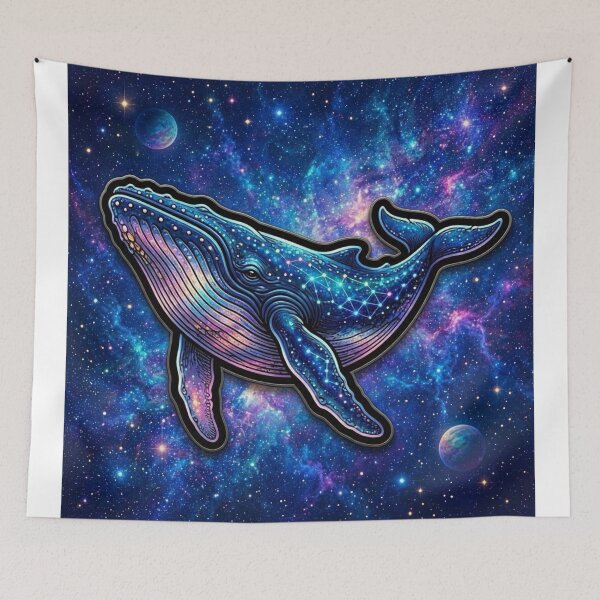 Item preview, Space Whale Surreal Cosmic Sticker designed and sold by ckartes100.