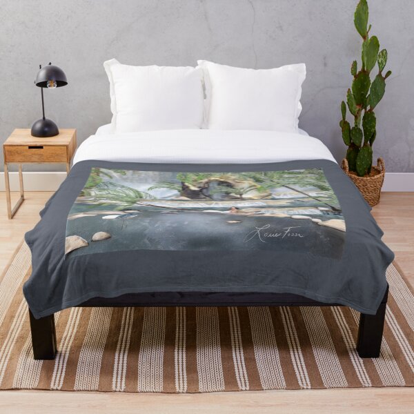 Item preview, Woman by Tropical Waterfall in Lush Jungle Paradise designed and sold by LorieFossaArt.