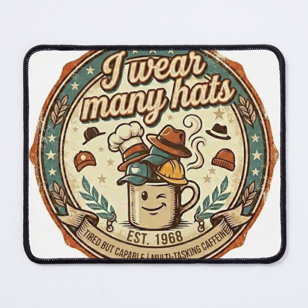 Item preview, Wear many hats  designed and sold by Office Banter & Brews.