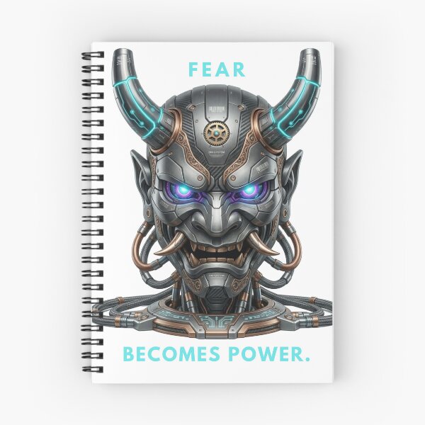 Item preview, Cyberpunk Oni Mask: Fear Becomes Power Japanese Mecha designed and sold by CalmFrameArt.