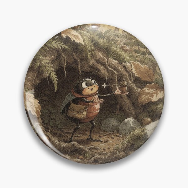 Item preview, Beetle Postman with Acorn Parcel Storybook Art designed and sold by PictorialWhimsy.