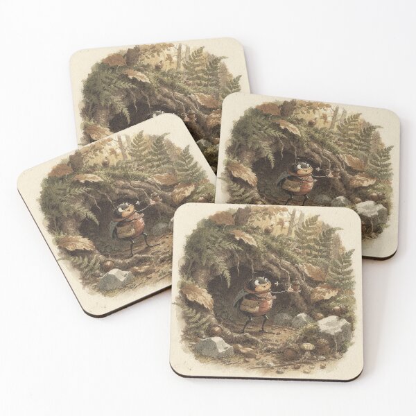 Item preview, Beetle Postman with Acorn Parcel Storybook Art designed and sold by PictorialWhimsy.