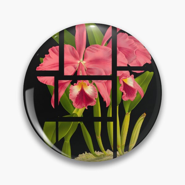 Item preview, Minimalist Cattleya labiata Orchid | Fragmented Botanical Art designed and sold by GreenVerseStore.