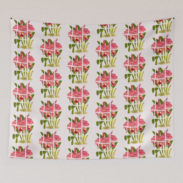 Item preview, Minimalist Cattleya labiata Orchid | Fragmented Botanical Art designed and sold by GreenVerseStore.