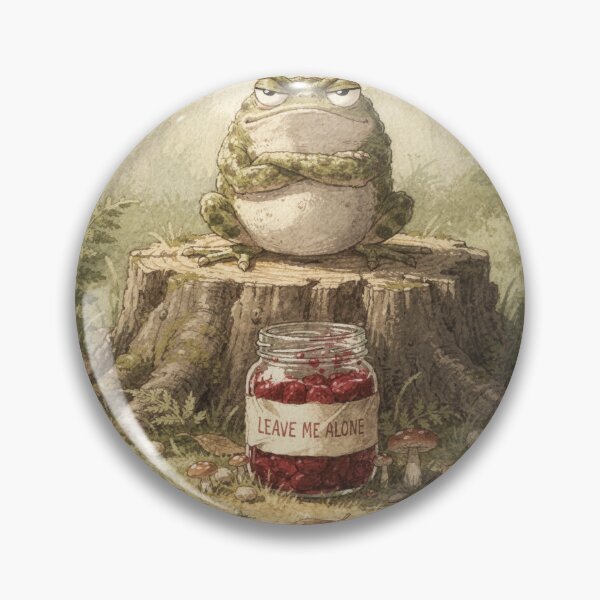 Item preview, Grumpy Toad Leave Me Alone Jam Jar Funny Art designed and sold by PictorialWhimsy.