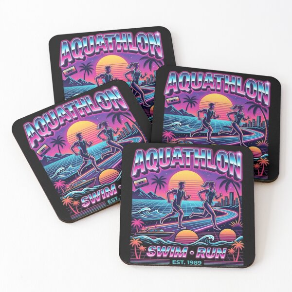 Item preview, Aquathlon Swim Run - Retro Sunset Athlete designed and sold by SidTastic .