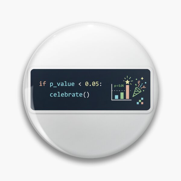 Item preview, If P Value Less Than 0.05 Celebrate Sticker designed and sold by HypatiaLab.