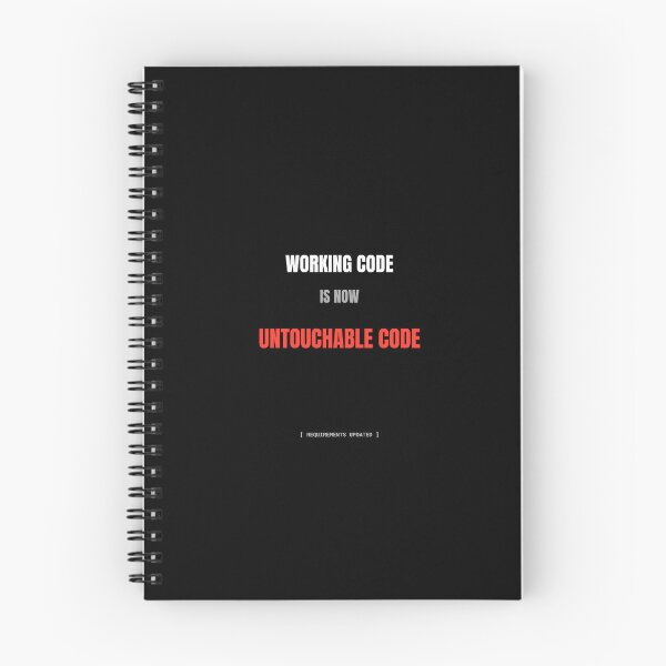 Item preview, Working Code Is Now Untouchable Code Funny Programmer Developer Humor designed and sold by BuggedThreads.