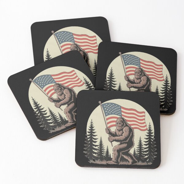 Item preview, Bigfoot American Sasquatch 4th of July Funny USA Bigfoot Gift designed and sold by Thread&Fable.