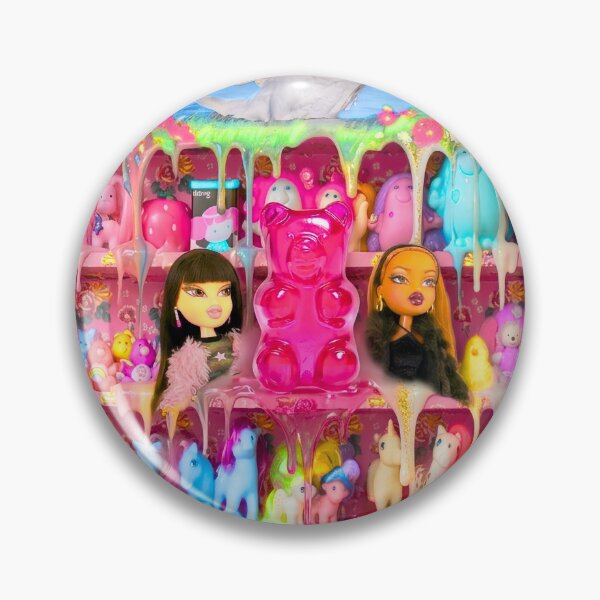 Item preview, Vibrant Vintage Toy Shelf Aesthetic (or Neon Kawaii Doll Collection Collage) designed and sold by y2kponyclub.