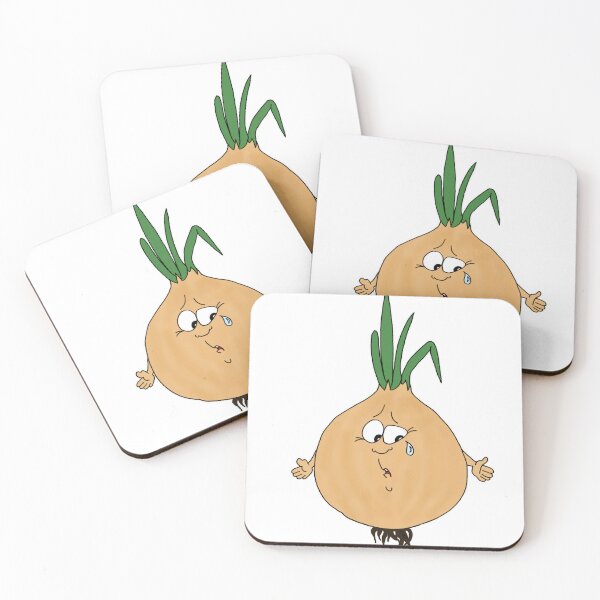 Item preview, Funny Onion Crying Quirky Veggie Gang Cartoon – Cute Kawaii Food Sticker Meme Art designed and sold by MyxaART.