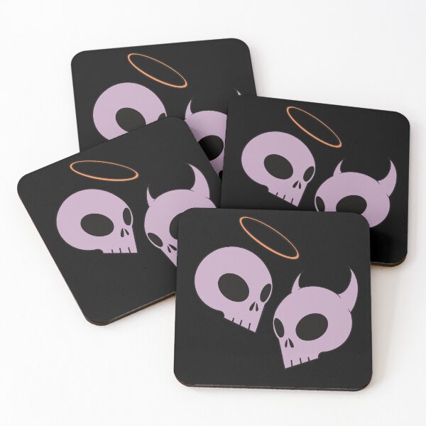 Item preview, Pink Angel and devil skulls designed and sold by AngelPainter.