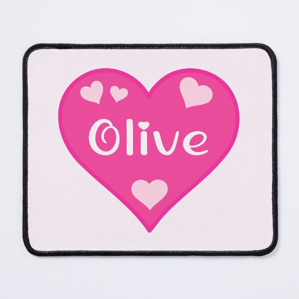 Item preview, Olive Name Pink Heart  designed and sold by Jeallan Designs.